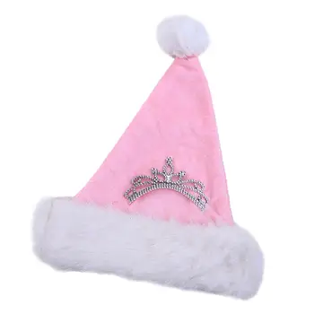 Pembe Santa Şapka Bayan Rahat taç Dekorasyon Bere Kap Geleneksel Sahne Performansı için Yeni Yıl Cosplay Tatil Noel