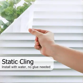 Pencere gizlilik Filmi Buzlu Cam Filmi Banyo için Yapışkan Olmayan Statik Sarılmak Çıkarılabilir Pencere Sticker Ev Ofis için