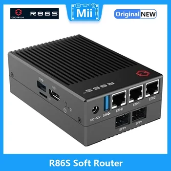 R86S Yumuşak Yönlendirici Çok net bağlantı noktası, Intel mini ana bilgisayar N5105 N6005 8GB / 16GB / 32GB 10 Gigabit fiber bağlantı noktası 2.5 G