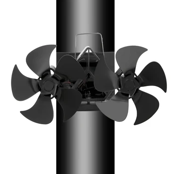 Sağlam Alüminyum Konstrüksiyon Şık Siyah Renk Güçlü 10 Bıçaklı Çift Kafa Tasarımı Verimli Hava Hacmi ve Hızı