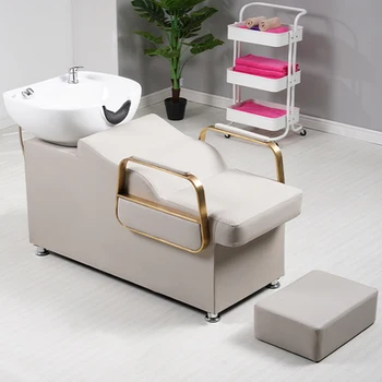 Sıcak Satış Kuaför Renk Özel Rahat Masaj Mobilya Şampuan Sandalye Yıkama Yatağı Kase İle