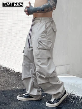 TONU DÖNEMİ Baggy Siyah Kargo Pantolon Erkekler Amerikan Streetwear Boy Haki Kargo Pantolon Erkek Cep Gevşek Rahat Hip Hop İş Giysisi
