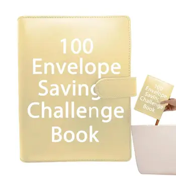 Tasarruf Zorlukları Bağlayıcı PU Deri 100 Zarflar Tasarruf Zorlukları Kitap Taşınabilir A5 Para Tasarrufu Bağlayıcı Nakit Bütçe