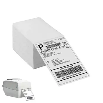 Termal yazıcı kağıdı Katlama Delikli Posta Kağıdı Yığın Başına 500 Etiket termal etiket yazıcı kağıdı Kargo Taşımacılığı