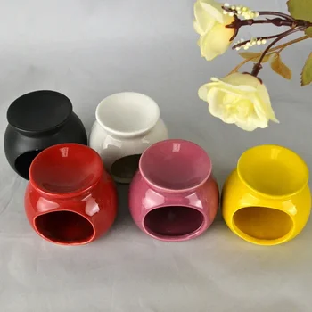 Tutucu Aroma Seramik Renk Brülör Aromaterapi Yağı Ev Fırın El Sanatları Katı Dekor Mini Mum Difüzör Porselen