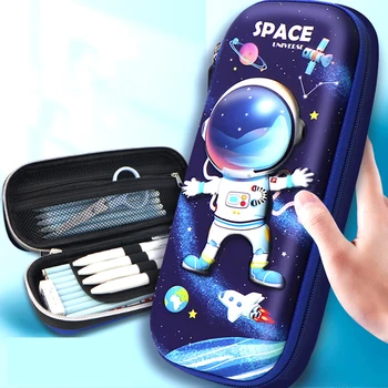 Uzay Kalem Kutusu Kawaii Kırtasiye Estuches Escolares Kalem Kutusu Unicorn 3D Kalem Kutusu Çocuklar İçin Okul Malzemeleri Kalem Kutusu