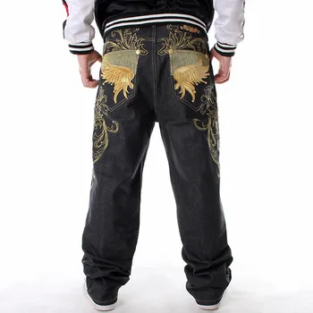 Y2K Moda Erkek Yeni Gevşek Kot Hip Hop Graffiti Baskı Büyük Boy kot pantolon Erkekler Streetwear Siyah Jean Pantolon Giyilebilir 140KG