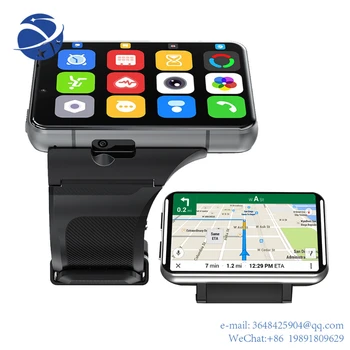 YYHC DM100 2.86 inç IPS büyük dokunmatik ekran montre 2880mAh akıllı saat kordonu DM100 android 4g GPS navigasyon akıllı saat
