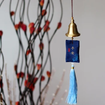 Yaratıcılık Çin feng shui bakır çan odası süsleme araba aksesuarları Antik paralar Barış Muska Şanslı Tatil hediye