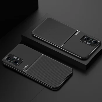 Yeni Stil Xiaomi Poco M5S Kılıf Deri manyetik araç tutucu Standı Plaka telefon kılıfı İçin Poco M5S 4G M5 S M5S 6.43 Silikon Bac