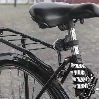 bisikletler için 4 haneli sıfırlanabilir anahtarsız güvenlik kilitleri kombinasyonlu 3.2 ft uzun bisiklet kilidi zinciri Ağır hizmet tipi bisiklet zinciri kilitleri