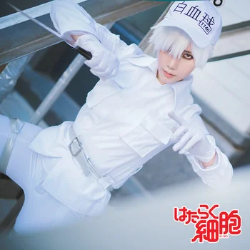yeni anime Ücretsiz Kargo Hücreleri iş başında! Nötrofil Beyaz Kan Hücresi Takım Elbise Anime Cosplay Kostüm