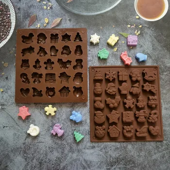 Çikolata Kalıp silikon şekerleme kalıbı Noel Dekorasyon Pişirme Aksesuarları Fondan mutfak gereçleri El Jöle buz kalıbı