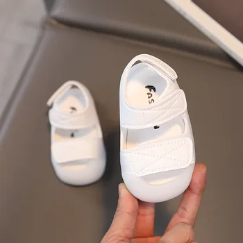 Çocuk Sandalet kız Yaz Yeni Degrade Ayak Koruma Sandalet Erkek Bebek Taban Yumuşak Bebek Ayakkabı Boyutu 15-25