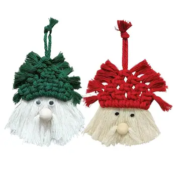Örme Noel Ağacı Asma Bebek Süsleri Sevimli Örme Şapka Peluş Kolye Noel Tatili İçin Yeni Yıl Hediye Ev Partisi Dekoru