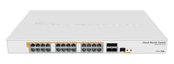 Ücretsiz kargo MikroTik CRS328-24P-4S + RM 24 bağlantı noktalı Gigabit PoE anahtarı 500W güç 4 bağlantı noktalı SFP+