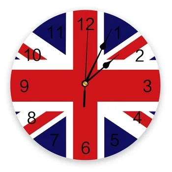 İngiliz Bayrağı duvar saatleri Kısa Tasarım Sessiz Ev Cafe Ofis Duvar Dekor Saatler Mutfak Duvar Sanatı Büyük duvar saatleri 25cm
